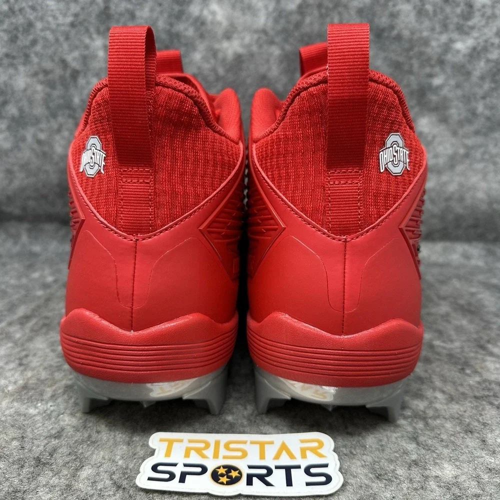 Ohio State Buckeyes Football Cleats Mens Size 15 Nike Force Savage Pro 3 PE